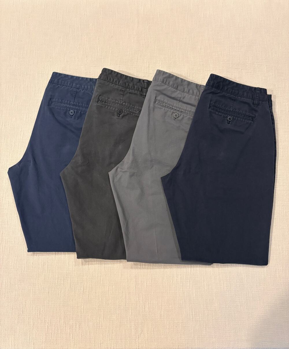 Bonobos Men's 33x32 Athletic Fit Chinos Lot of 4 Black Gray Navy Charcoal